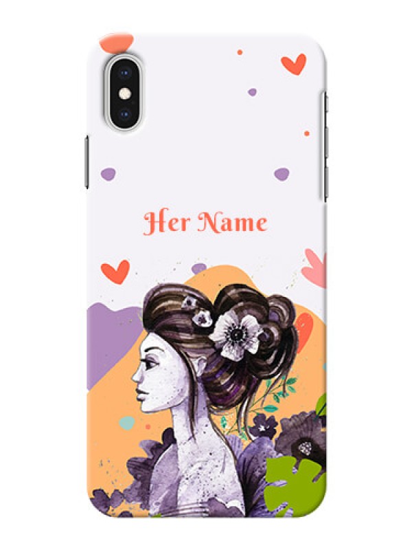 Custom iPhone Xs Max Custom Mobile Case with Woman And Nature Design
