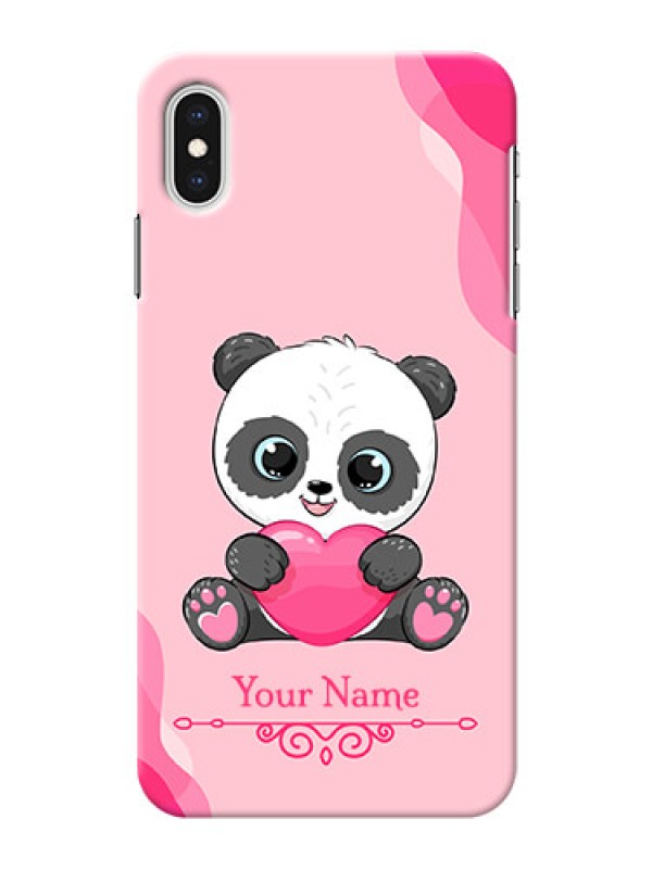 Custom iPhone Xs Max Mobile Back Covers: Cute Panda Design