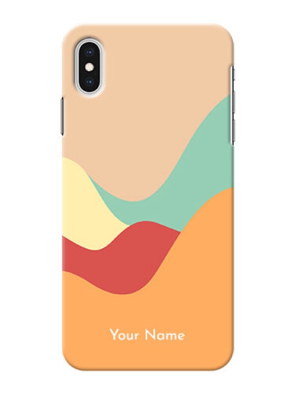Custom iPhone Xs Max Custom Mobile Case with Ocean Waves Multi-colour Design