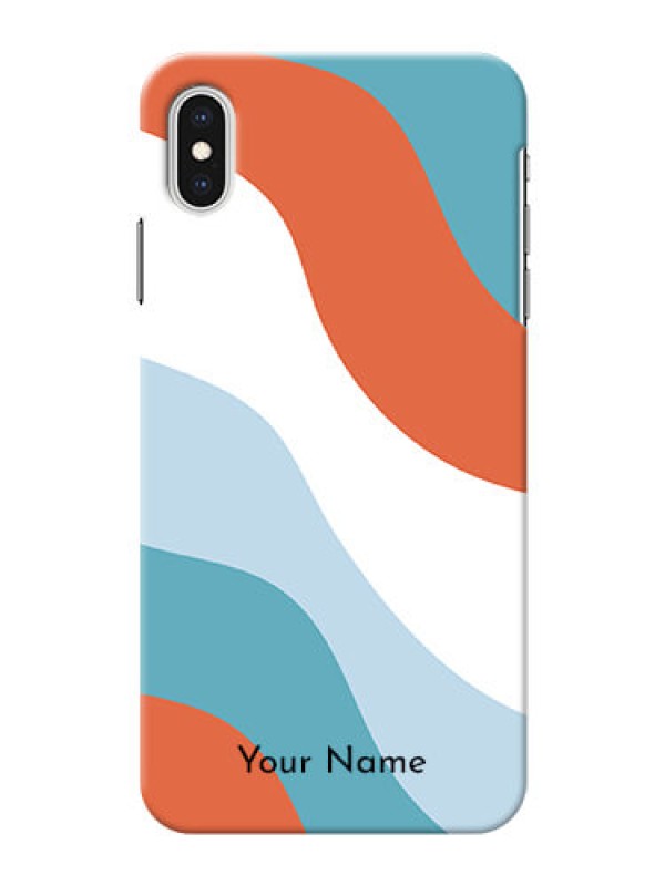 Custom iPhone Xs Max Mobile Back Covers: coloured Waves Design