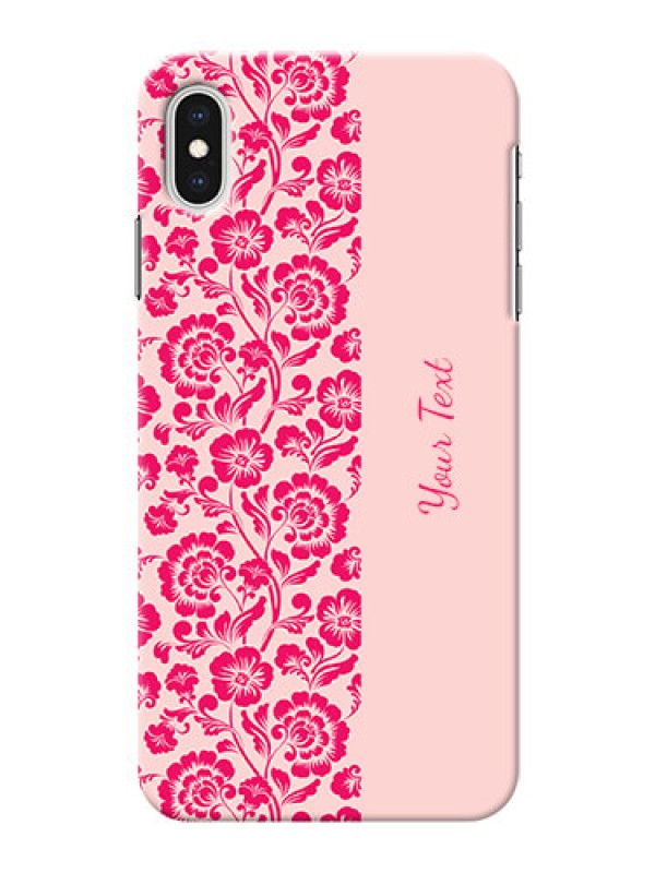 Custom iPhone Xs Max Phone Back Covers: Attractive Floral Pattern Design