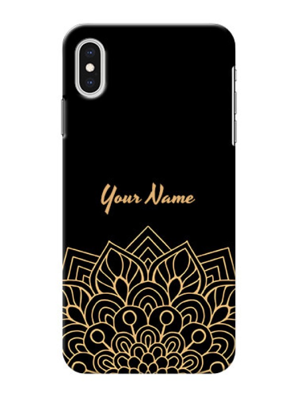 Custom iPhone Xs Max Back Covers: Golden mandala Design