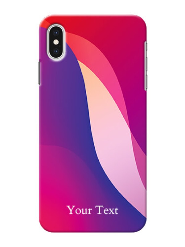 Custom iPhone Xs Max Mobile Back Covers: Digital abstract Overlap Design