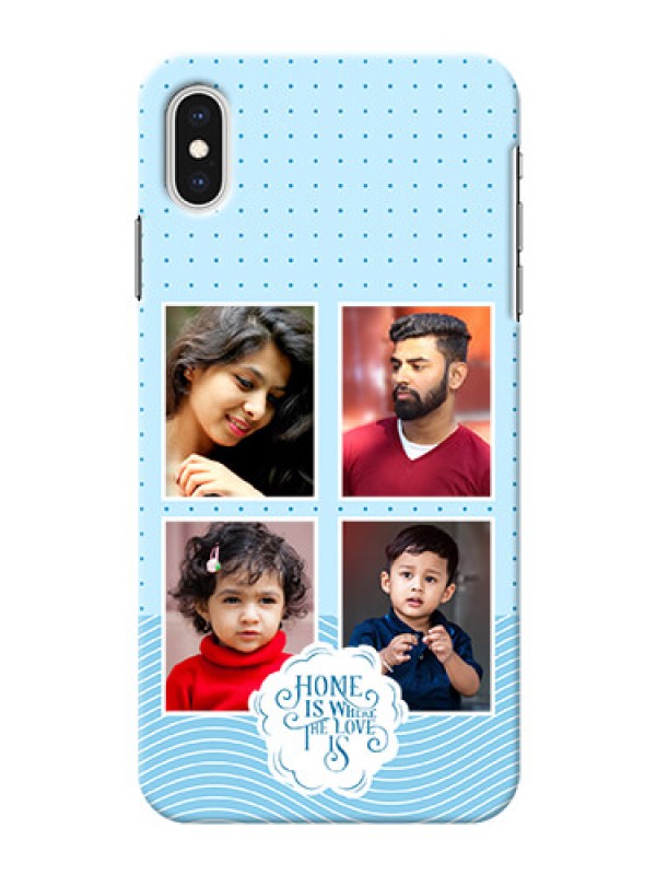 Custom iPhone Xs Max Custom Phone Covers: Cute love quote with 4 pic upload Design