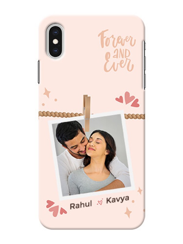 Custom iPhone Xs Max Phone Back Covers: Forever and ever love Design