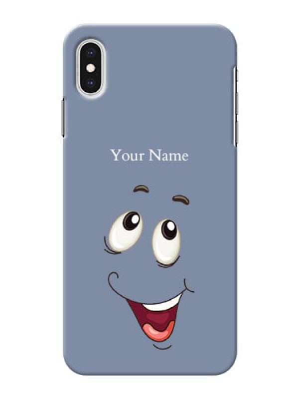 Custom iPhone Xs Max Phone Back Covers: Laughing Cartoon Face Design