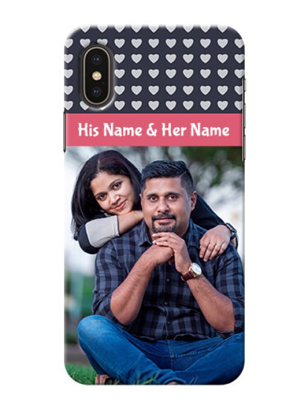 Custom iPhone XS Custom Mobile Case with Love Symbols Design