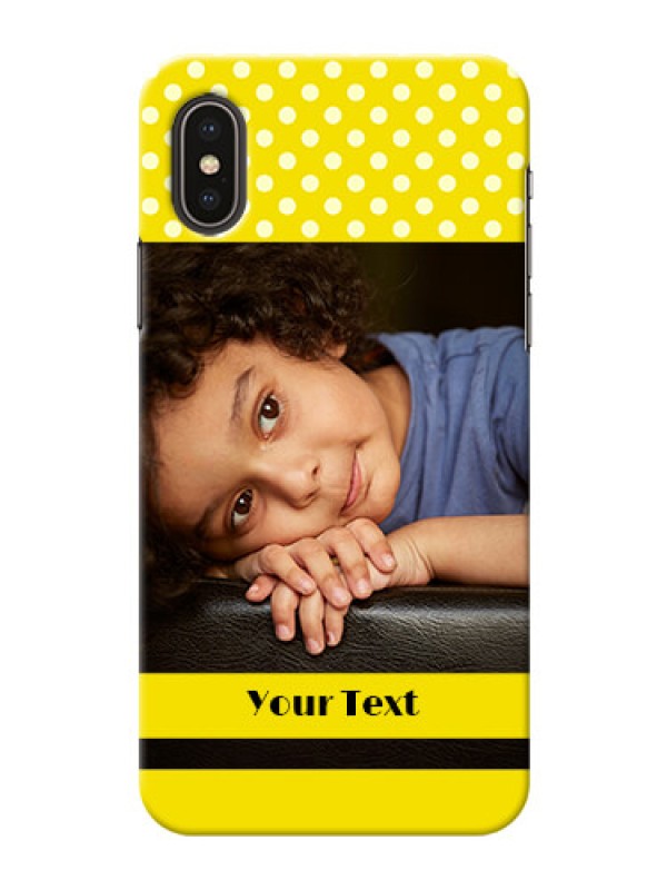Custom iPhone XS Custom Mobile Covers: Bright Yellow Case Design