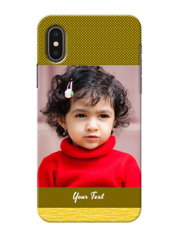 Custom iPhone XS custom mobile back covers: Simple Green Color Design