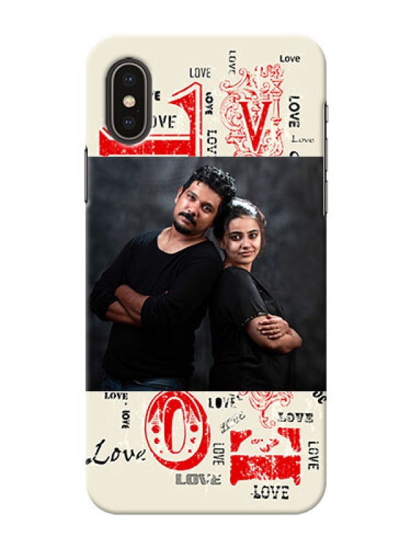 Custom iPhone XS mobile cases online: Trendy Love Design Case