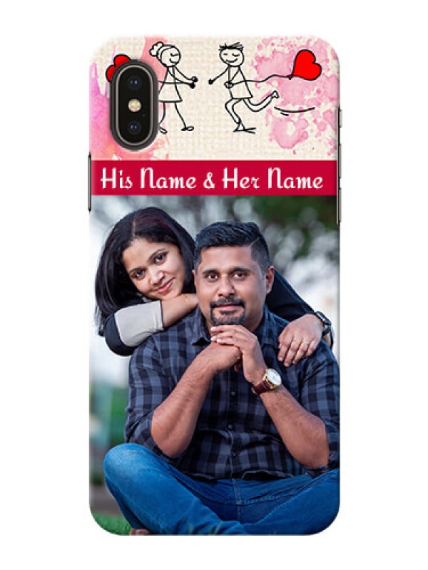 Custom iPhone XS phone back covers: You and Me Case Design