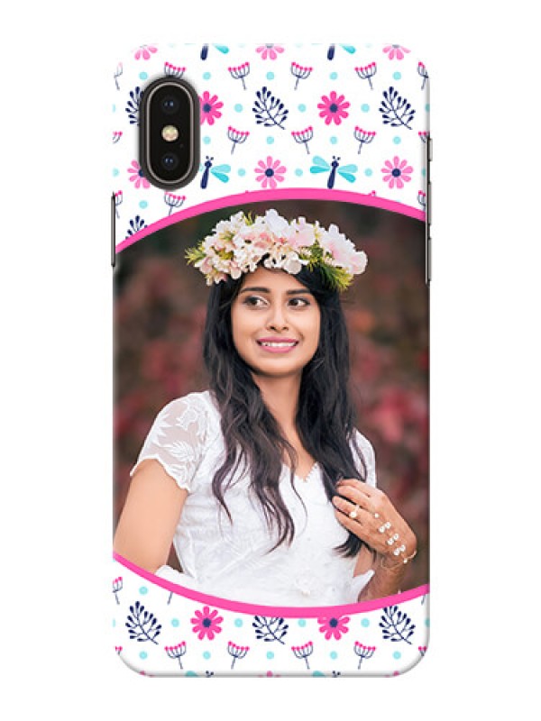 Custom iPhone XS Mobile Covers: Colorful Flower Design