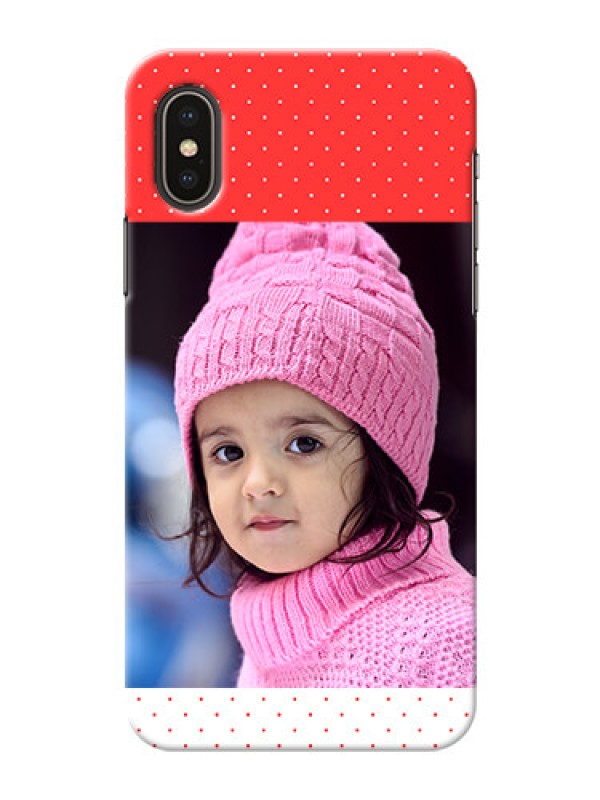 Custom iPhone XS personalised phone covers: Red Pattern Design