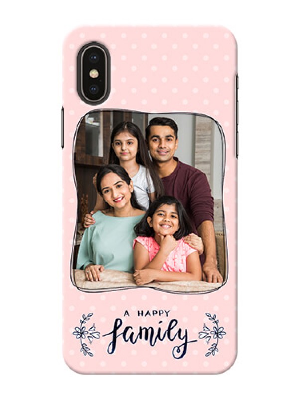 Custom iPhone XS Personalized Phone Cases: Family with Dots Design