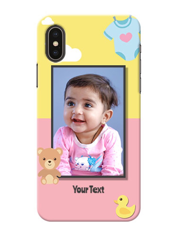 Custom iPhone XS Back Covers: Kids 2 Color Design