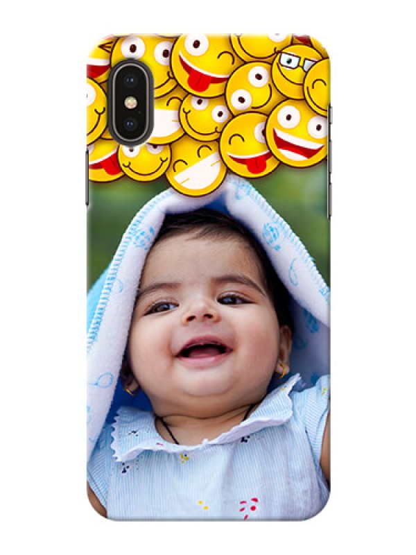 Custom iPhone XS Custom Phone Cases with Smiley Emoji Design