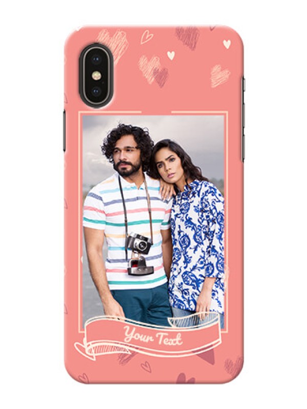 Custom iPhone XS custom mobile phone cases: love doodle art Design