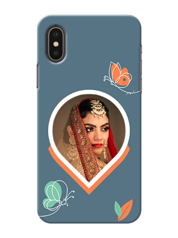 Custom iPhone Xs Custom Mobile Case with Droplet Butterflies Design