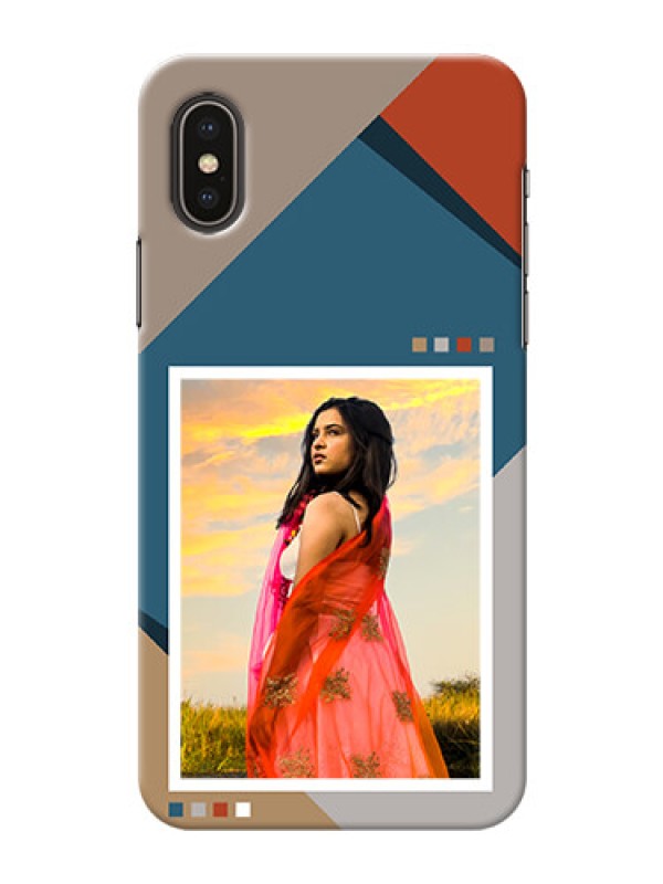 Custom iPhone Xs Mobile Back Covers: Retro color pallet Design