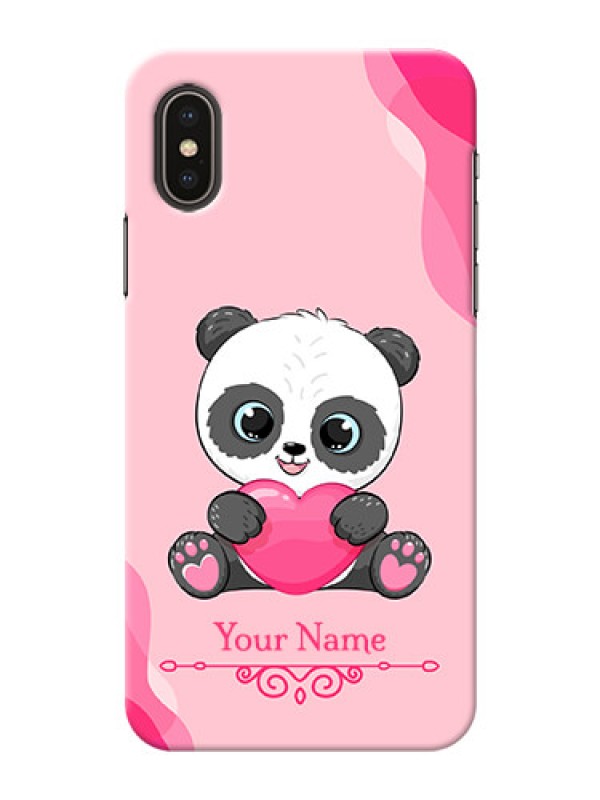 Custom iPhone Xs Mobile Back Covers: Cute Panda Design