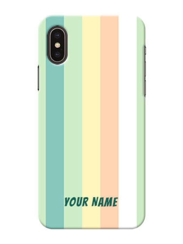 Custom iPhone Xs Back Covers: Multi-colour Stripes Design