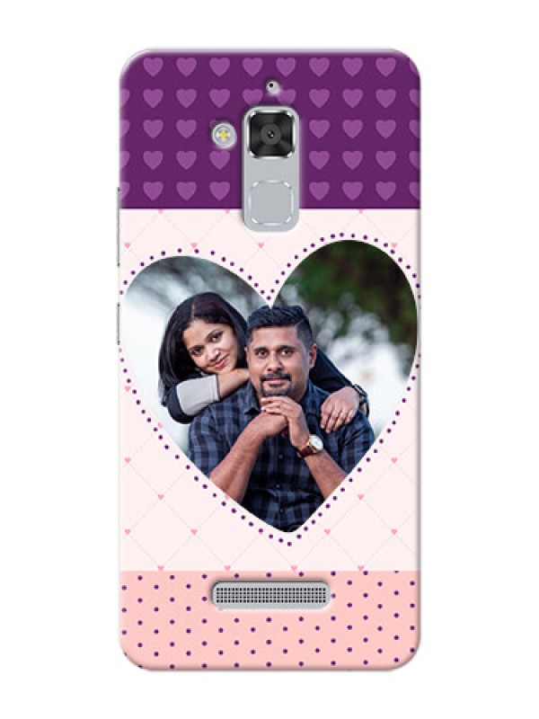 Custom Asus Zenfone 3 Max ZC520TL Violet Dots Love Shape Mobile Cover Design