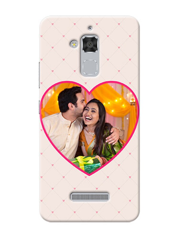 Custom Asus Zenfone 3 Max ZC520TL Love Symbol Picture Upload Mobile Case Design
