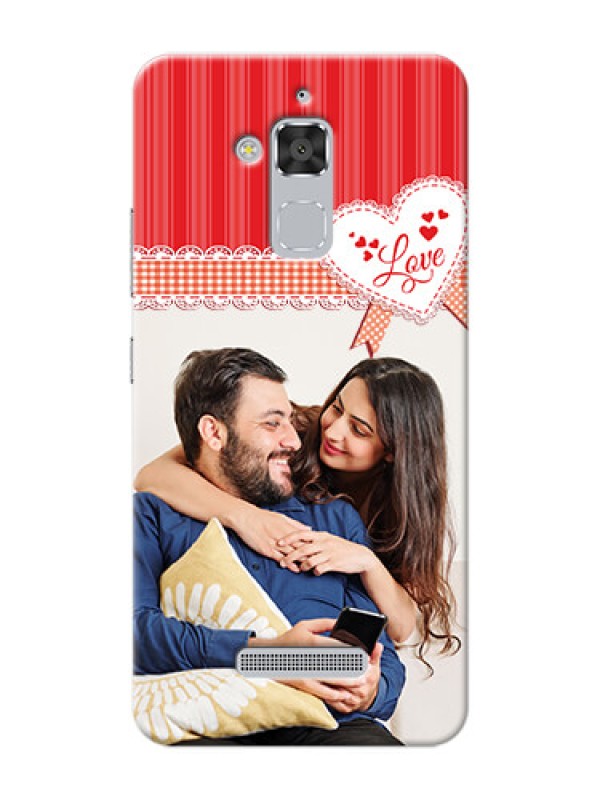 Custom Asus Zenfone 3 Max ZC520TL Red Pattern Mobile Cover Design