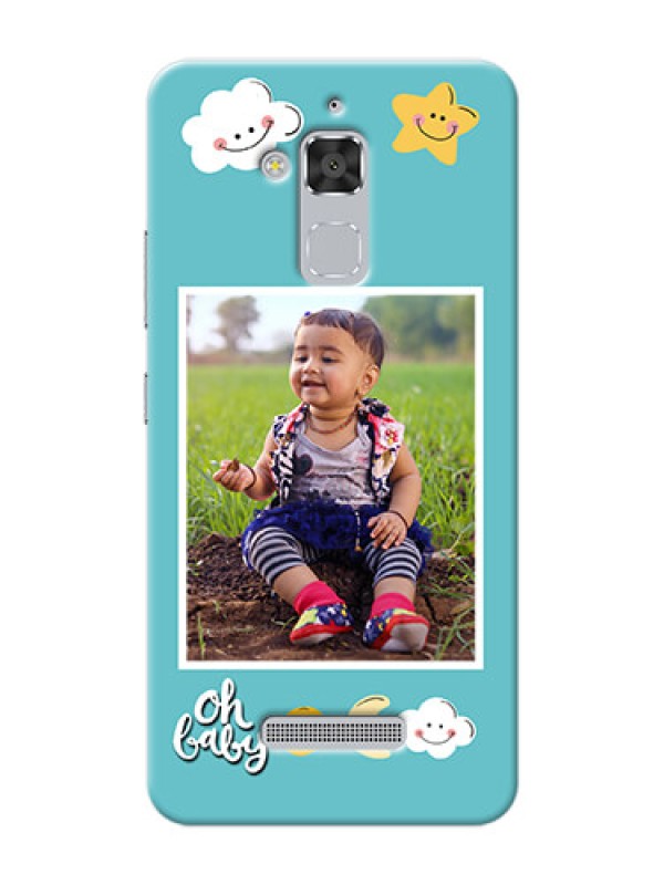 Custom Asus Zenfone 3 Max ZC520TL kids frame with smileys and stars Design