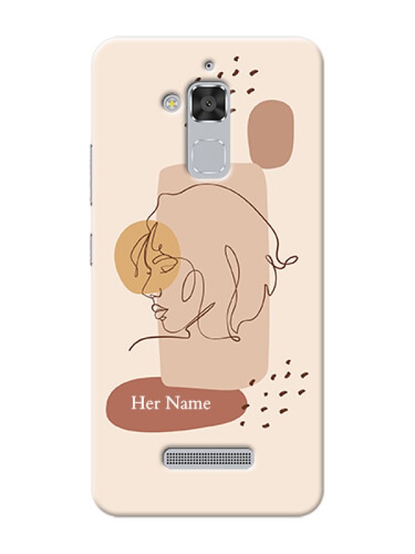 Custom zenfone 3 Max Zc520Tl Custom Phone Covers: Calm Woman line art Design