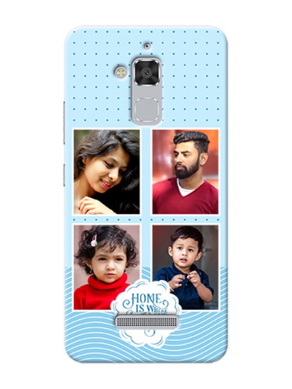 Custom zenfone 3 Max Zc520Tl Custom Phone Covers: Cute love quote with 4 pic upload Design