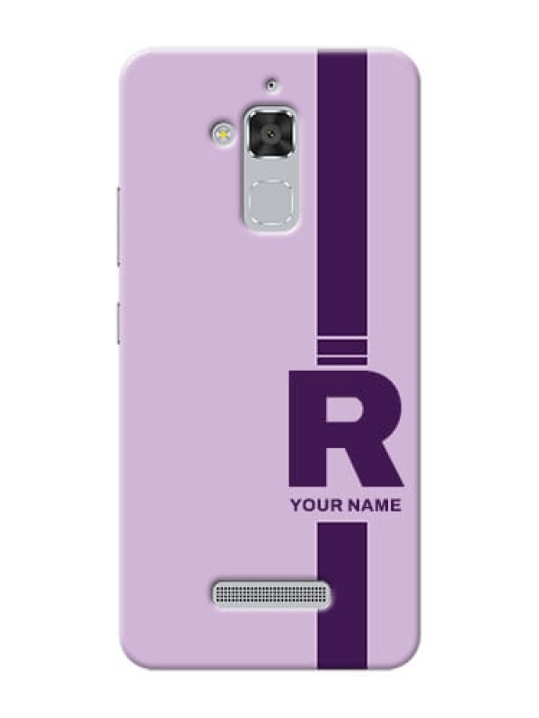 Custom zenfone 3 Max Zc520Tl Custom Phone Covers: Simple dual tone stripe with name Design