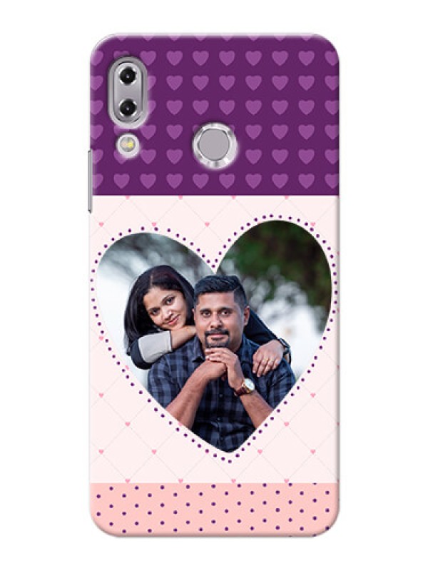 Custom Asus Zenfone 5Z ZS620KL Violet Dots Love Shape Mobile Cover Design