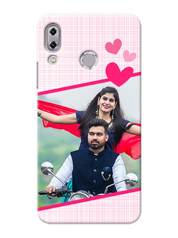 Custom Asus Zenfone 5Z ZS620KL Pink With Pattern Mobile Cover Design