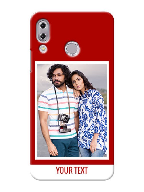 Custom Asus Zenfone 5Z ZS620KL Simple Red Colour Mobile Cover  Design