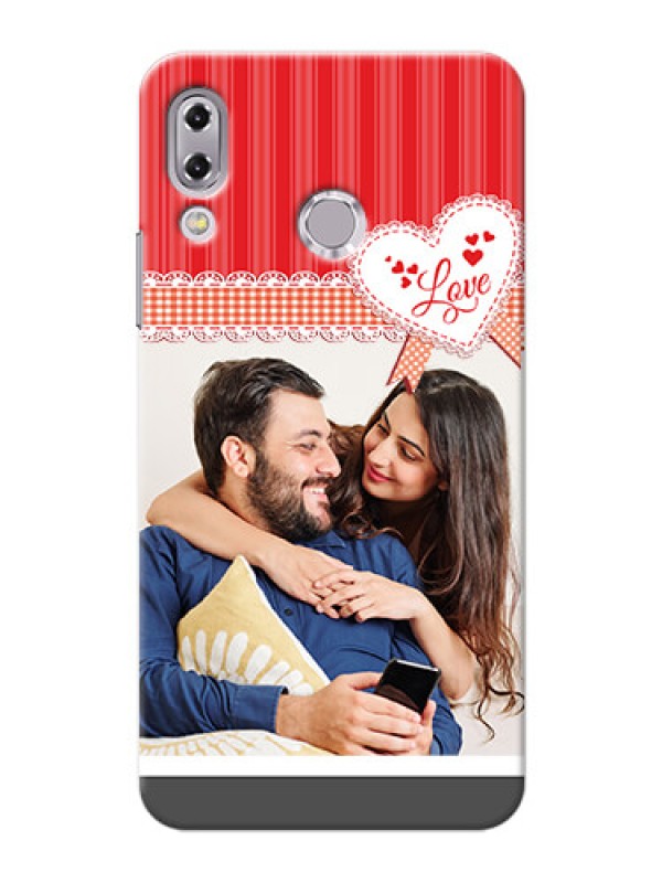 Custom Asus Zenfone 5Z ZS620KL Red Pattern Mobile Cover Design