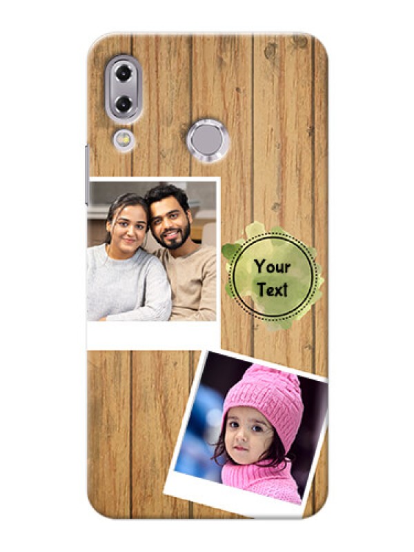 Custom Asus Zenfone 5Z ZS620KL 3 image holder with wooden texture  Design