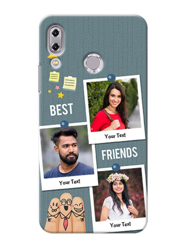 Custom Asus Zenfone 5Z ZS620KL 3 image holder with sticky frames and friendship day wishes Design