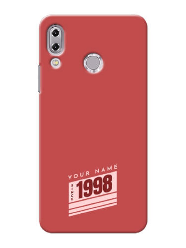 Custom zenfone 5Z Zs620Kl Phone Back Covers: Red custom year of birth Design