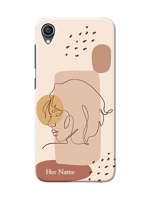 Custom zenfone Lite L1 Custom Phone Covers: Calm Woman line art Design