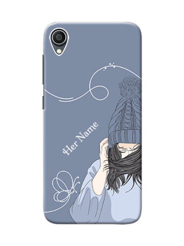 Custom zenfone Lite L1 Custom Mobile Case with Girl in winter outfit Design