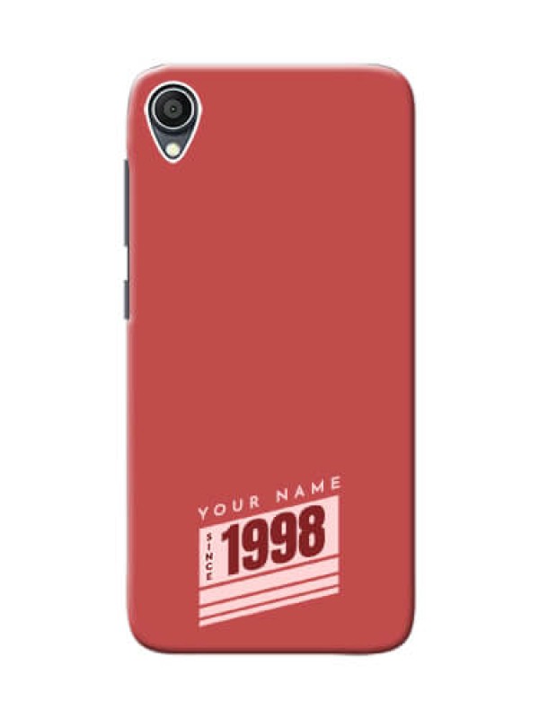 Custom zenfone Lite L1 Phone Back Covers: Red custom year of birth Design