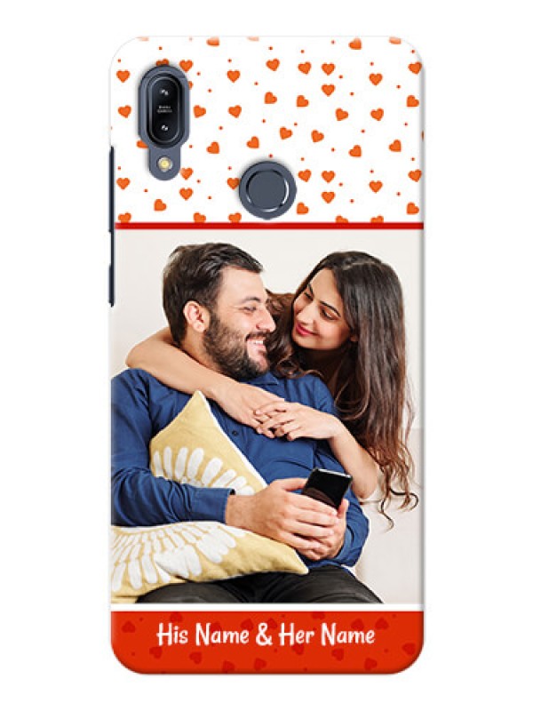 Custom Asus Zenfone Max M2 Phone Back Covers: Orange Love Symbol Design