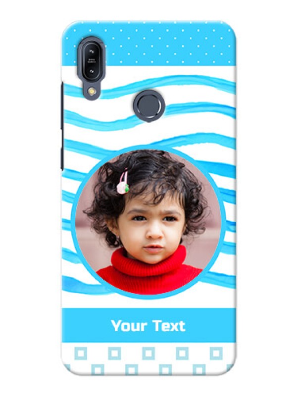 Custom Asus Zenfone Max M2 phone back covers: Simple Blue Case Design