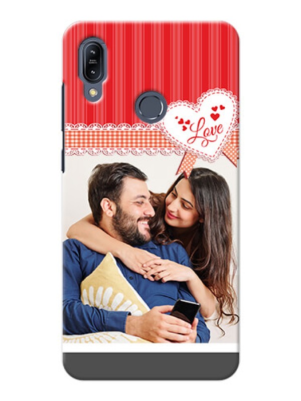 Custom Asus Zenfone Max M2 phone cases online: Red Love Pattern Design