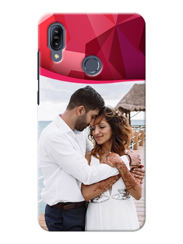 Custom Asus Zenfone Max M2 custom mobile back covers: Red Abstract Design