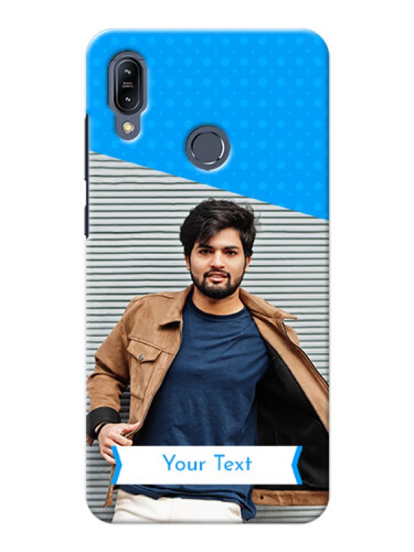 Custom Asus Zenfone Max M2 Personalized Mobile Covers: Simple Blue Color Design