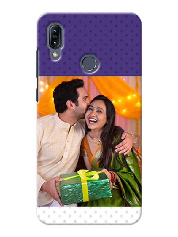 Custom Asus Zenfone Max M2 mobile phone cases: Violet Pattern Design