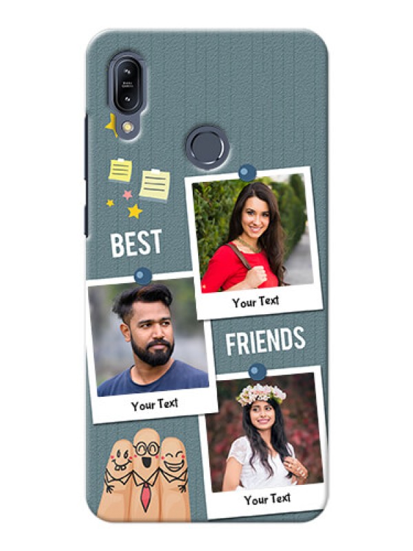 Custom Asus Zenfone Max M2 Mobile Cases: Sticky Frames and Friendship Design