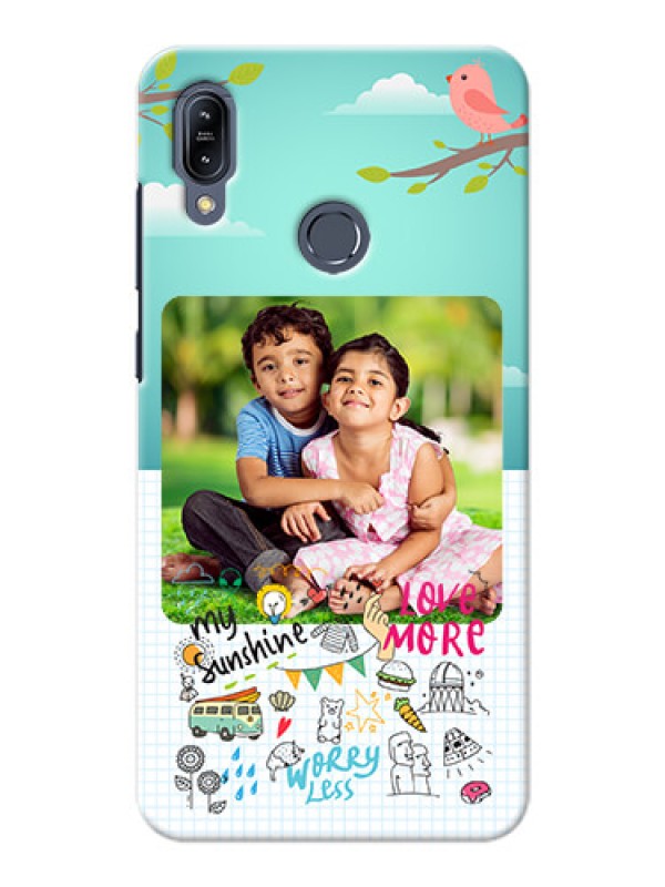 Custom Asus Zenfone Max M2 phone cases online: Doodle love Design